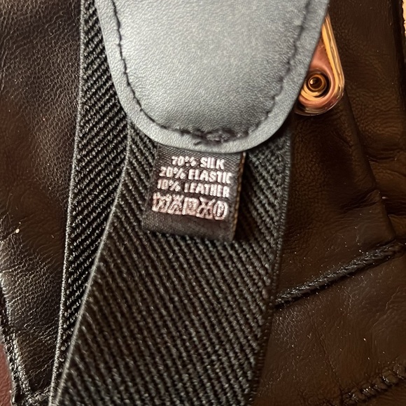 The Tie Bar Unisex Blue Red Striped Silk Blend Leather Adjustable Suspenders - Picture 7 of 9